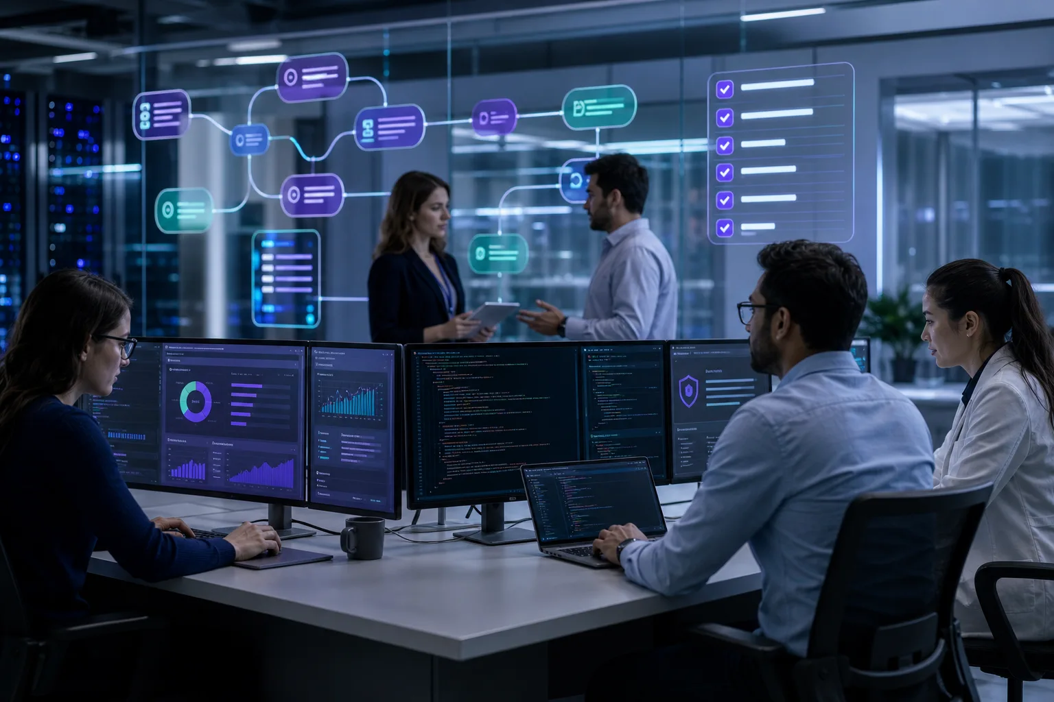 IT and business professionals practicing AI productivity, compliance, and safe coding workflows