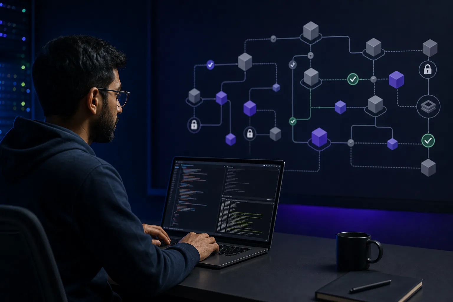 DevOps engineer practicing infrastructure as code with generic resource dependency graphs